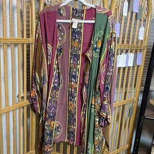 Soft Surroundings Multicolor Long Sleeve kimono